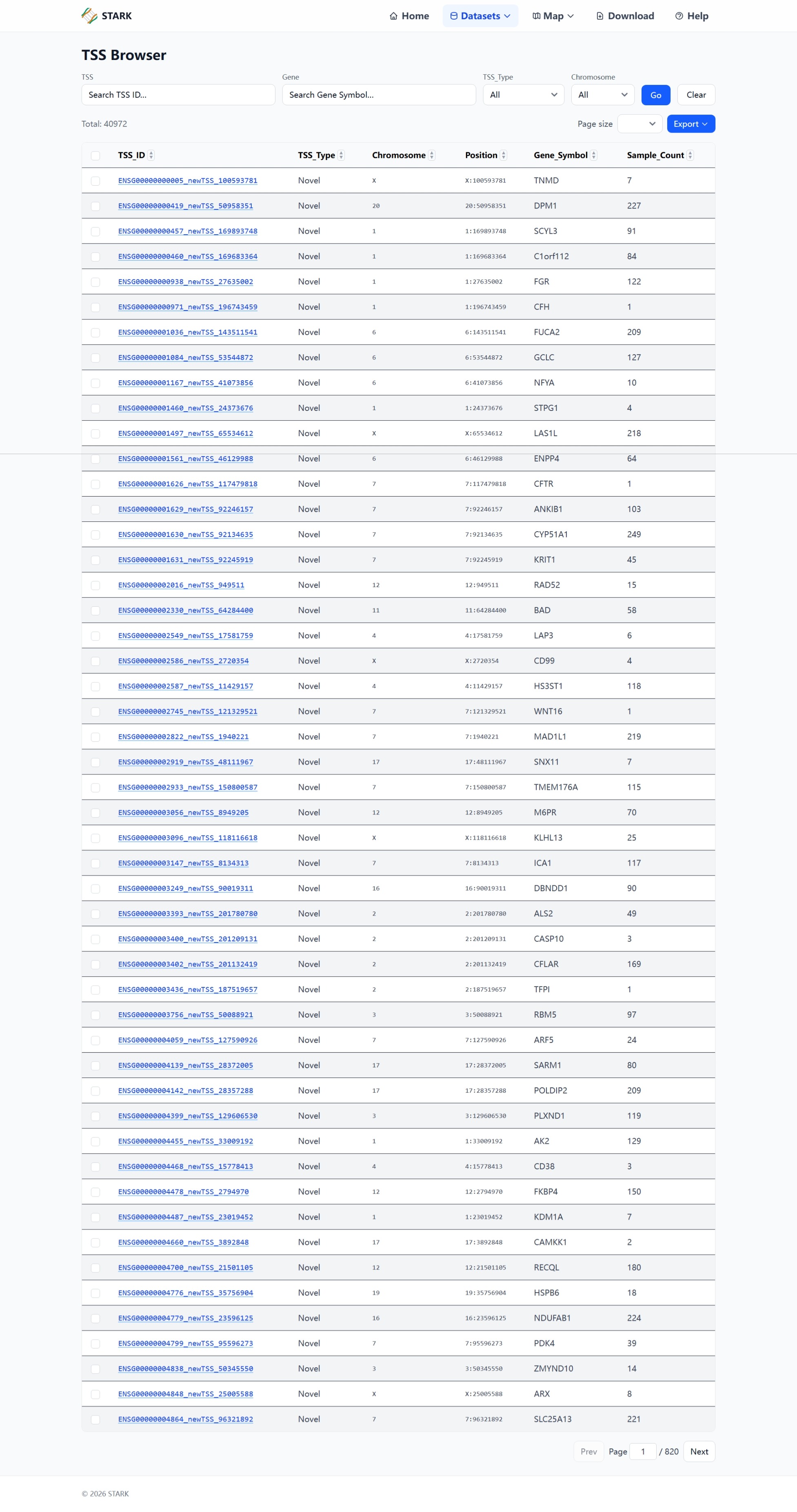 TSS Browser screenshot